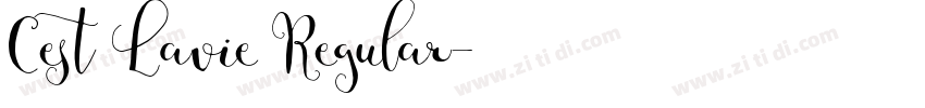 Cest Lavie Regular字体转换 Cest Lavie Regular字体转换